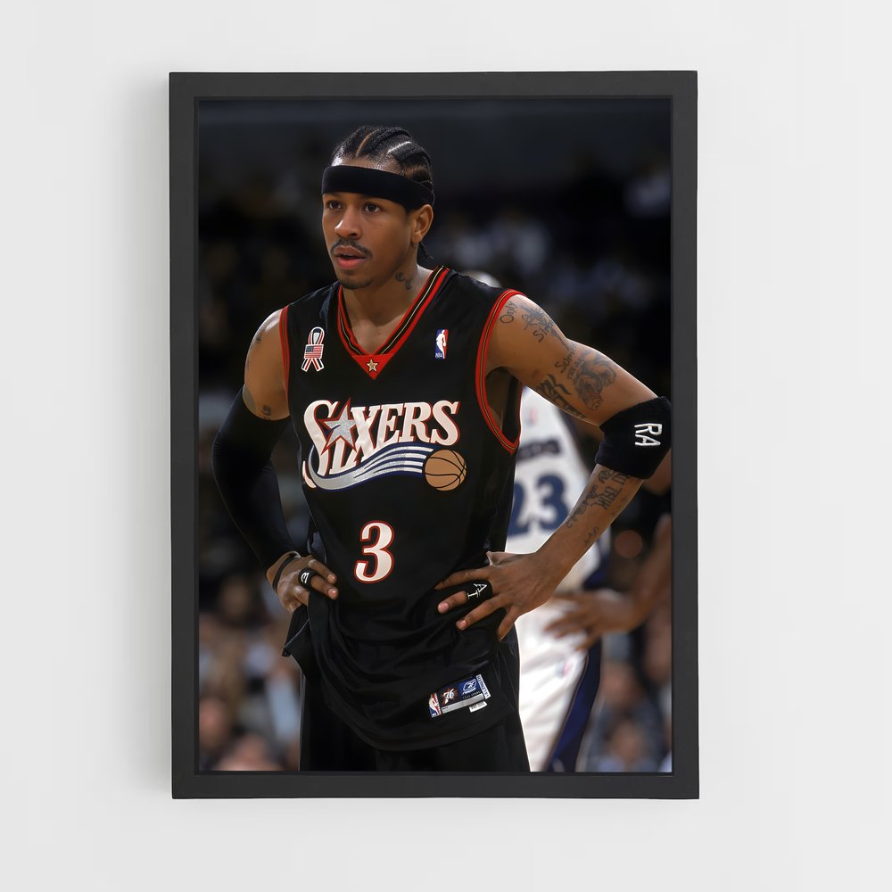 Poster Allen de iverson – affiche Basketball (vue 2)